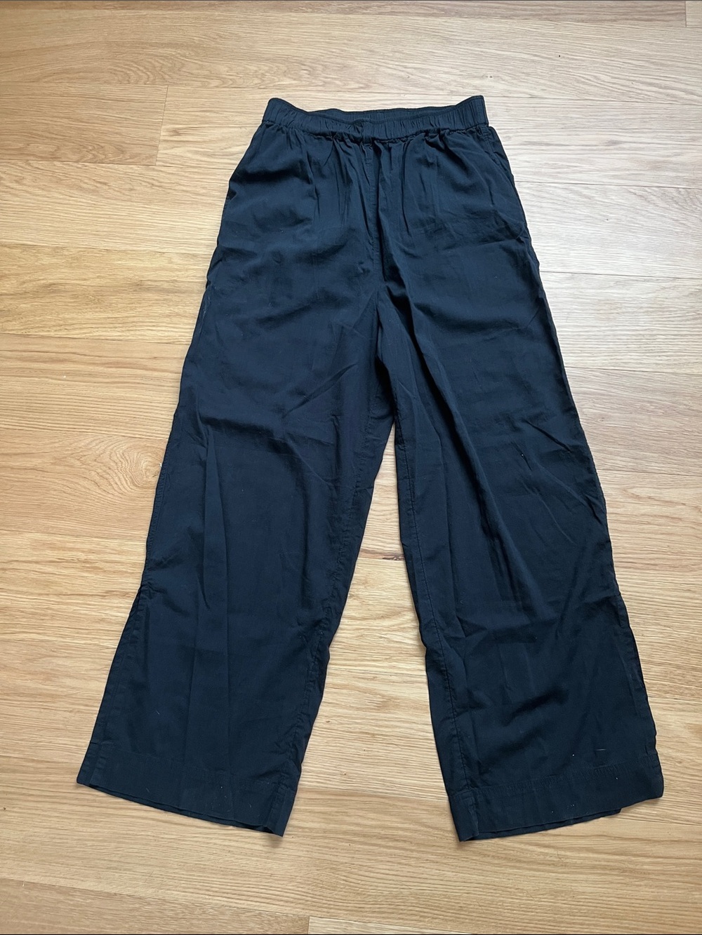 Madewell Women’s Blaise Wide Leg  Pants- black size M